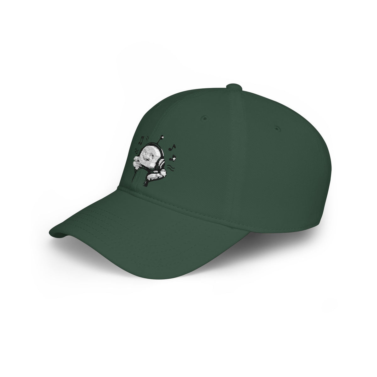 Vibing Robot Baseball Cap — Embroidered Headphones Sketch Hat