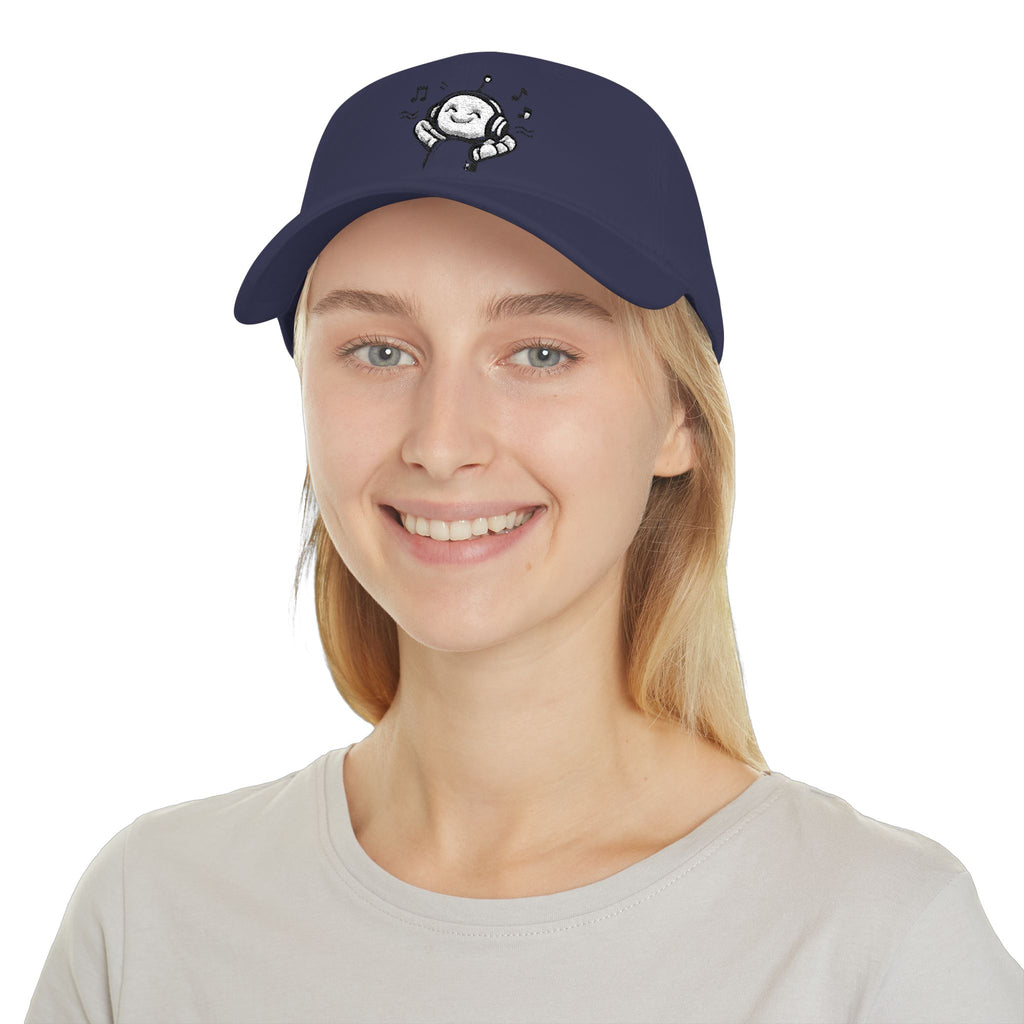 Vibing Robot Baseball Cap — Embroidered Headphones Sketch Hat