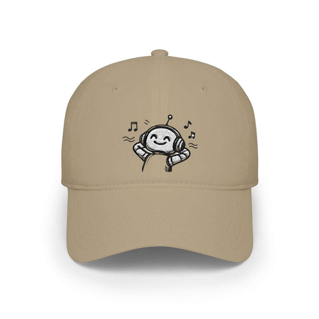 Vibing Robot Baseball Cap — Embroidered Headphones Sketch Hat