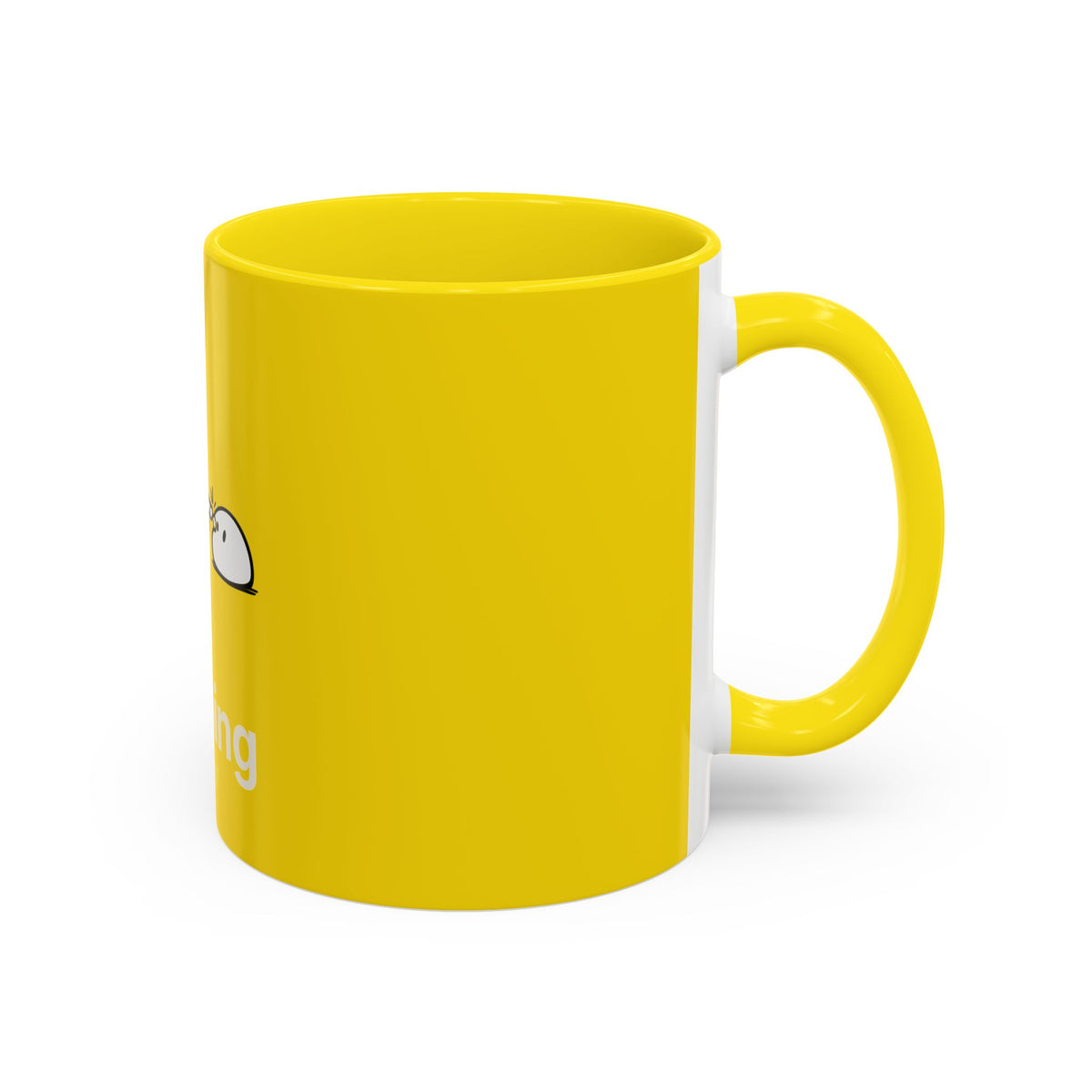 Booping Robot Yellow Coffee Mug — Cute Robot Boop Graphic (11/15 oz)