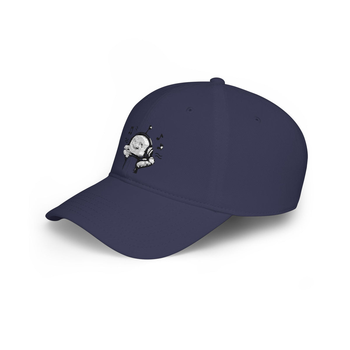 Vibing Robot Baseball Cap — Embroidered Headphones Sketch Hat