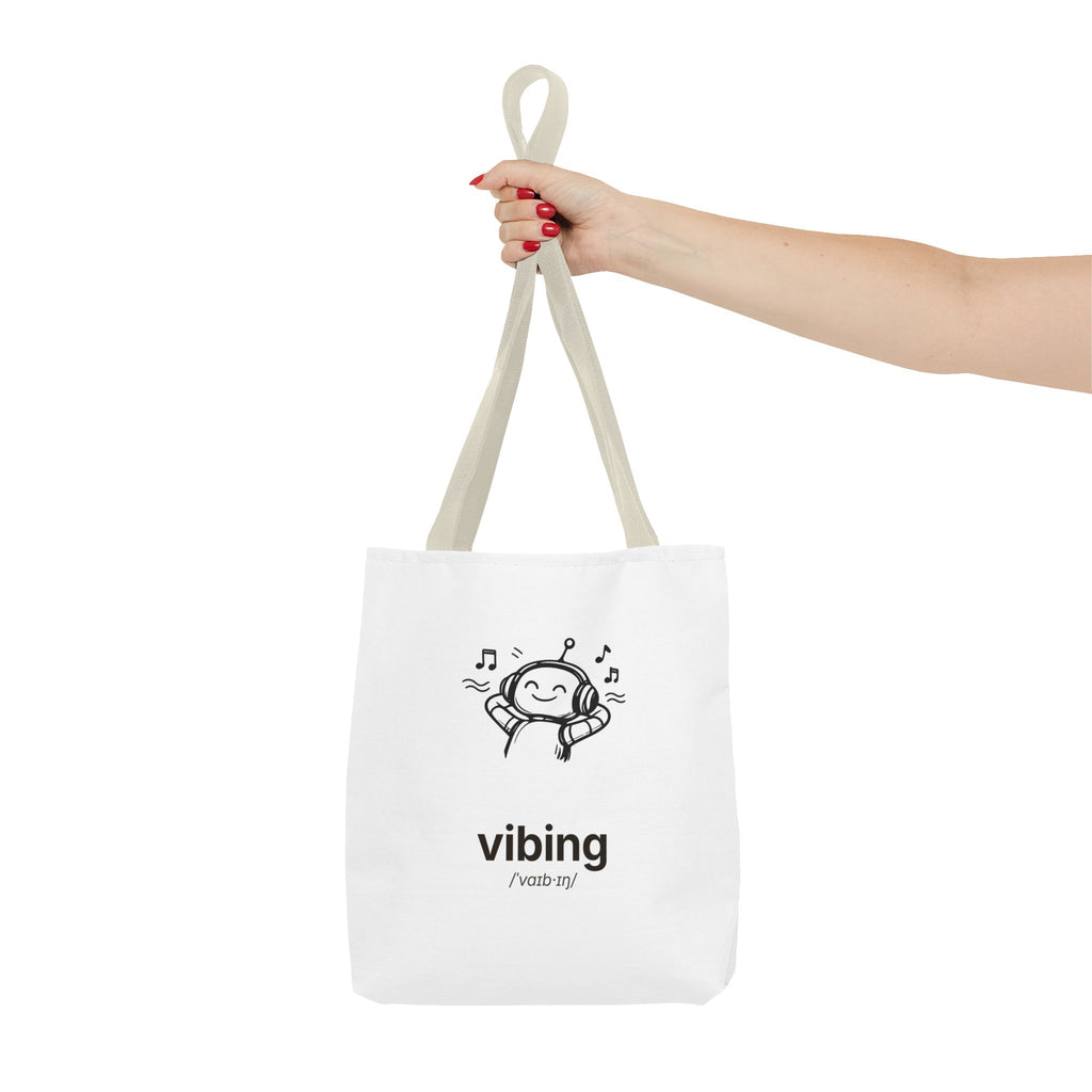 Vibing Tote Bag — Cute Music Headphones Illustration