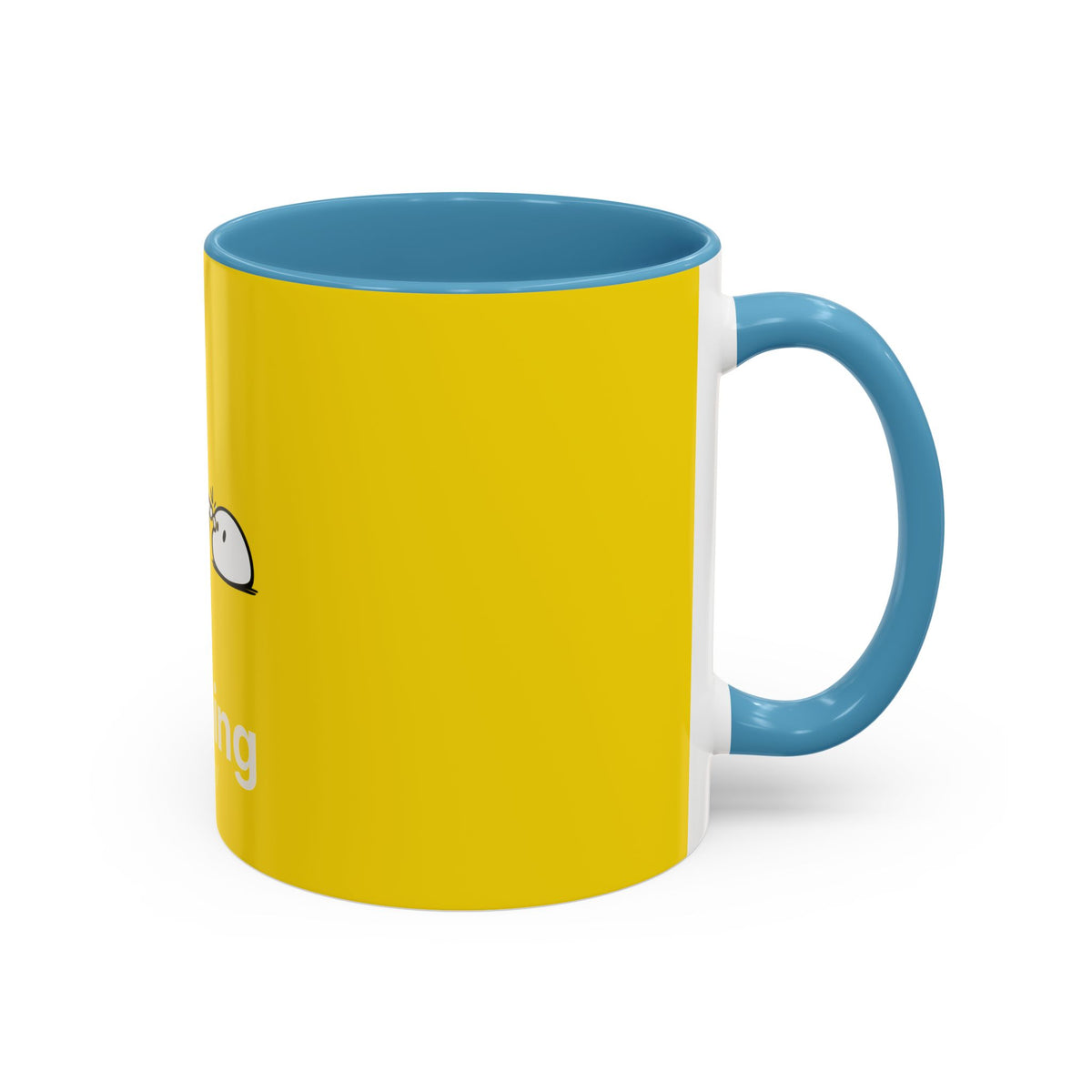 Booping Robot Yellow Coffee Mug — Cute Robot Boop Graphic (11/15 oz)