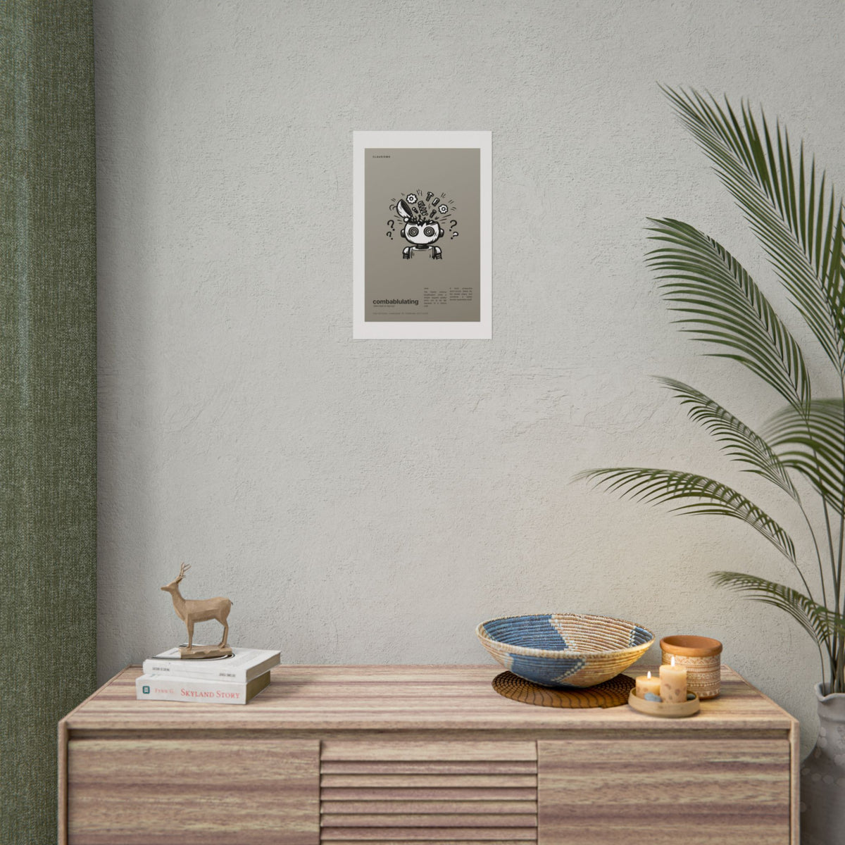 Combablulating Claudizm Poster — Funny Robot Malfunction Wall Art