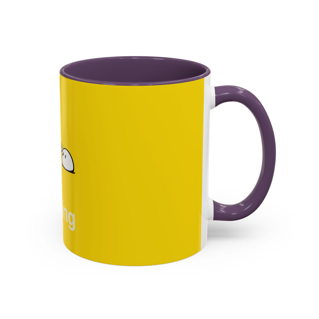 Booping Robot Yellow Coffee Mug — Cute Robot Boop Graphic (11/15 oz)
