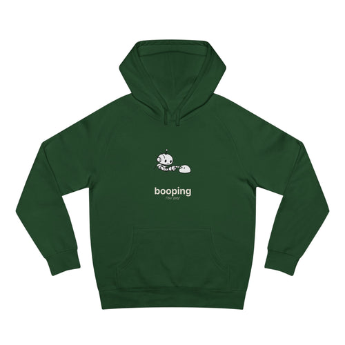 Booping Forest Green Hoodie — Cute Robot Boop Graphic