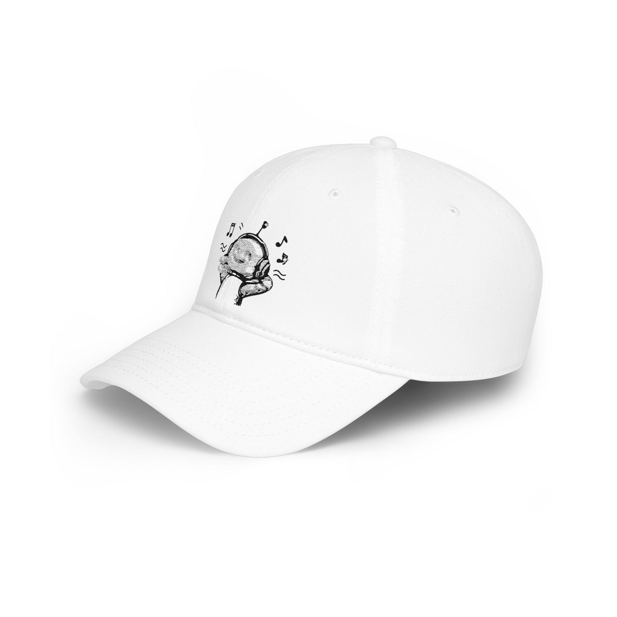 Vibing Robot Baseball Cap — Embroidered Headphones Sketch Hat