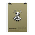 Philosophizing Claudizm Poster — Funny Thinking Robot Wall Art