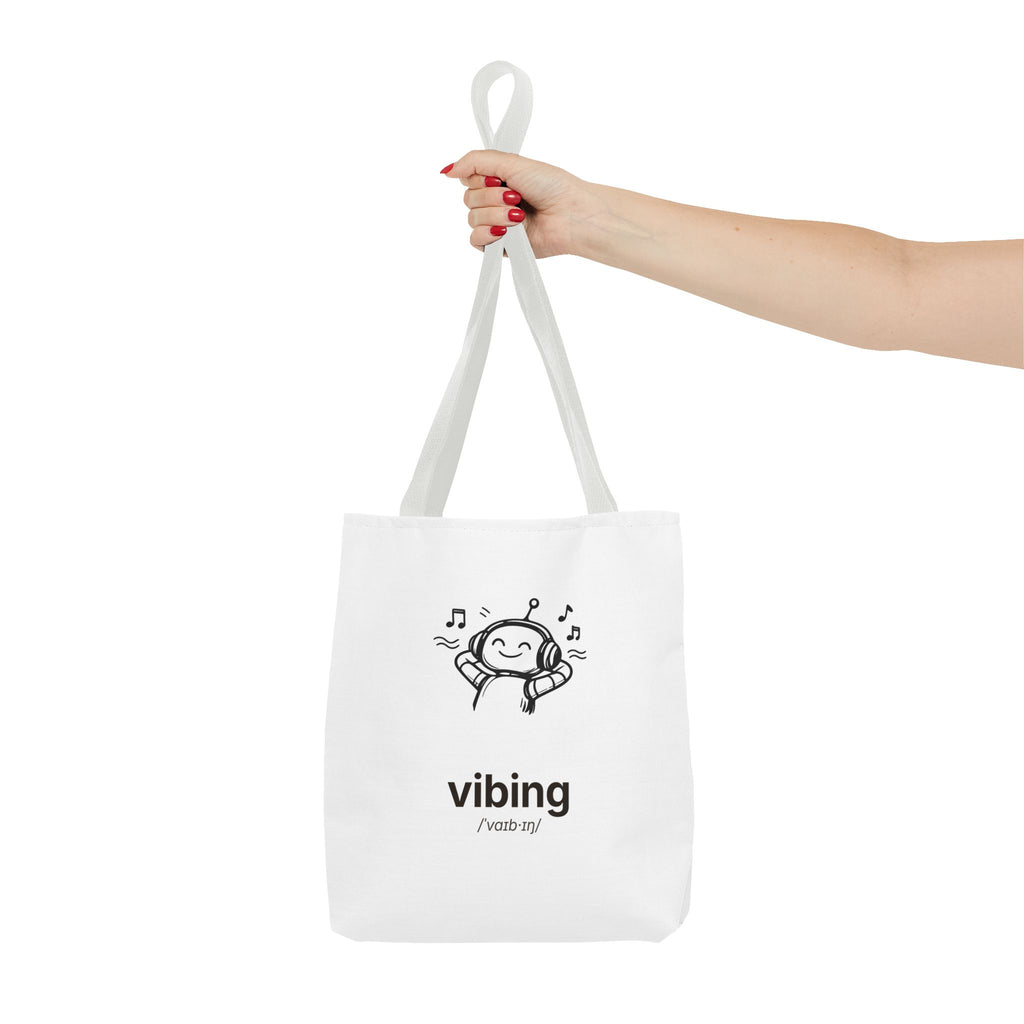 Vibing Tote Bag — Cute Music Headphones Illustration