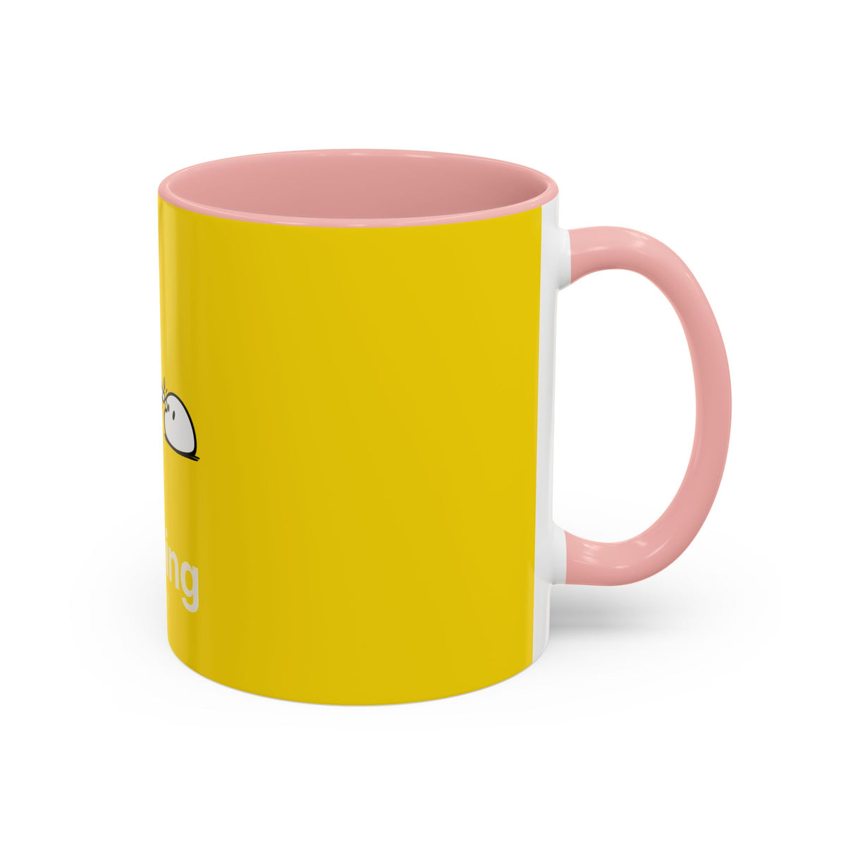 Booping Robot Yellow Coffee Mug — Cute Robot Boop Graphic (11/15 oz)