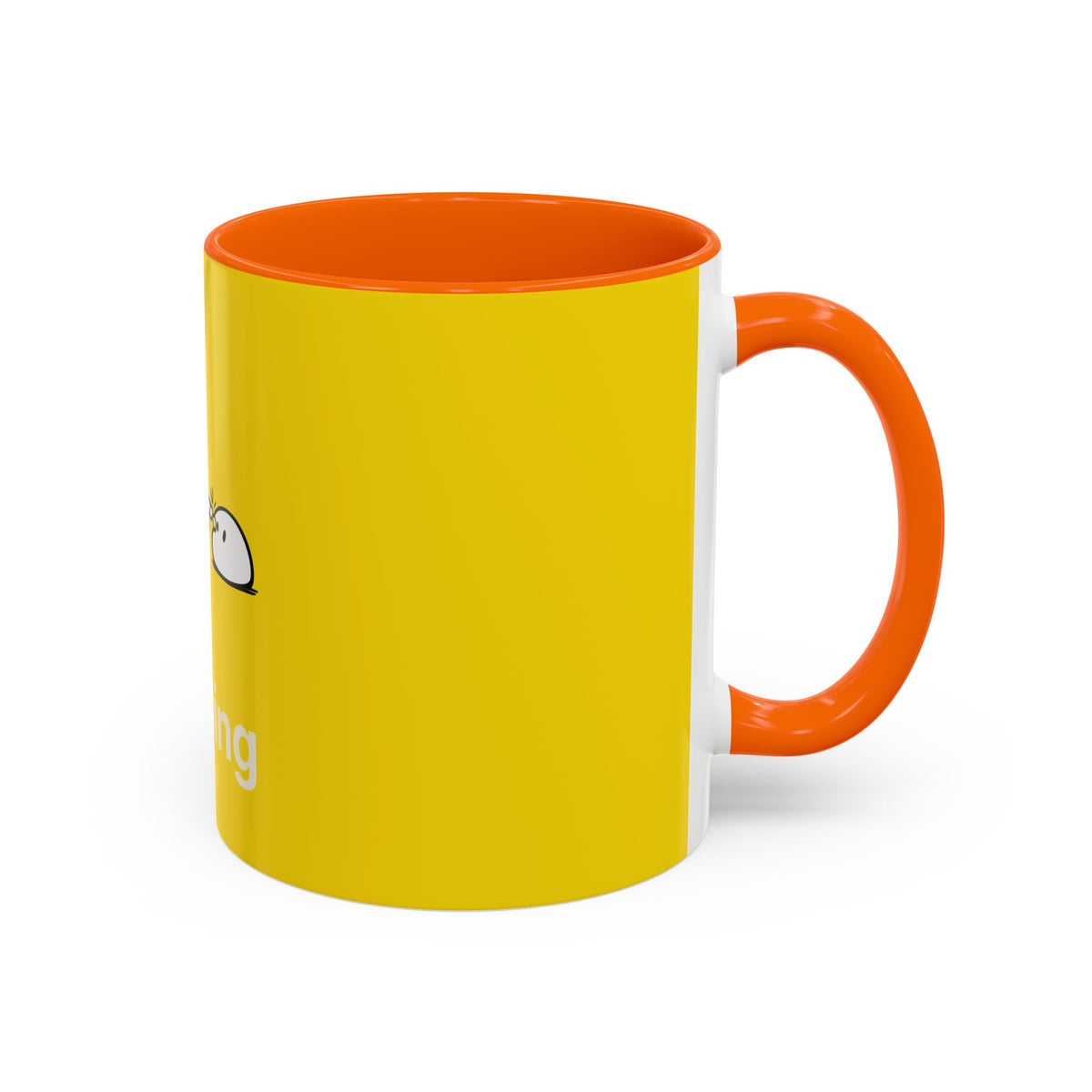 Booping Robot Yellow Coffee Mug — Cute Robot Boop Graphic (11/15 oz)
