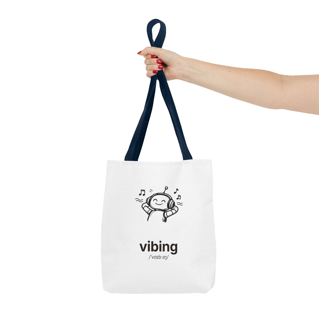 Vibing Tote Bag — Cute Music Headphones Illustration