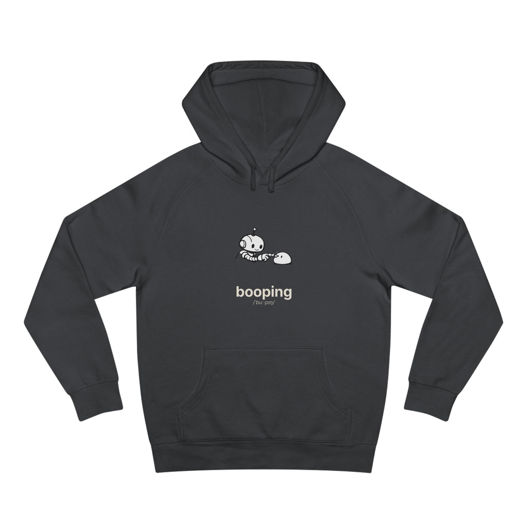Booping Forest Green Hoodie — Cute Robot Boop Graphic