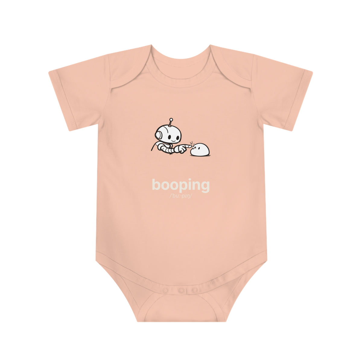 Booping Robot Baby Bodysuit — Cute Gender Neutral Infant Onesie