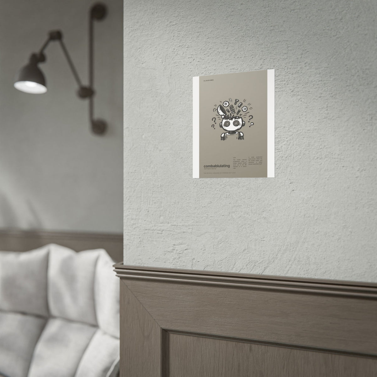 Combablulating Claudizm Poster — Funny Robot Malfunction Wall Art
